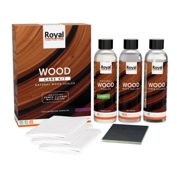 Royal 434015 RFC Natural Wood Sealer – Wood Care Kit schoongedaan